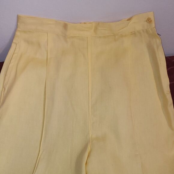 Canary Yellow Capri Pants - Picture 2 of 5